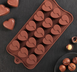 Изображение Молд «Сердце» 21×10 см, 15 ячеек