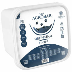 Изображение Пюре Черники замороженное Агробар, 1 кг