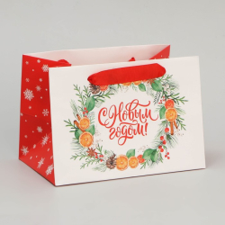Пакет подарочный  «С Новым годом», 20 × 14 × 13.2 см Изображение Пакет подарочный  «С Новым годом», 20 × 14 × 13.2 см