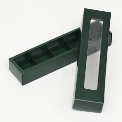 Изображение Коробка для 5 конфет изумрудная 22 х 5,5 х 3,5 см