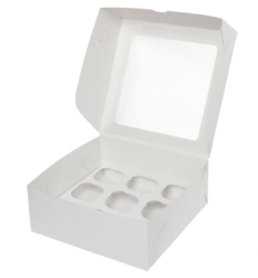 Коробка на 9 капкейков белая Изображение Коробка на 9 капкейков белая