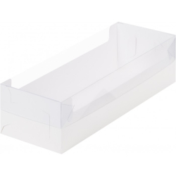 Изображение Коробка под рулет белая с пластиковой крышкой, 300*110*80 мм