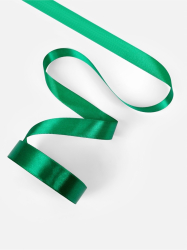 Изображение Лента атласная, 20 мм × 23 ± 1 м, цвет насыщенный зелёный