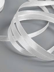Изображение Лента атласная, 6 мм, 23±1 м, белая №01