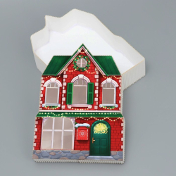 Изображение Коробочка для макарун «С Новым годом!», золотые шары, 18 х 5.5 х 5.5 см