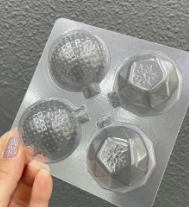 Изображение Форма пластиковая НОВОГОДНИЕ ШАРЫ (3) 50 мм/ 4 шт