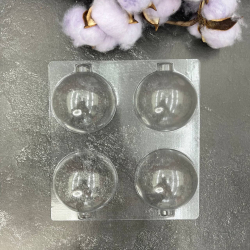 Изображение Форма пластиковая НОВОГОДНИЕ ШАРЫ (10) 70мм / 4 шт