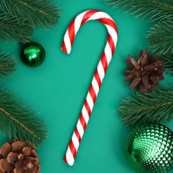 Изображение Карамель леденцовая «Трость» со вкусом клубники, 27г