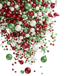 Изображение Драже зерновое №076 жемчуг(зеленый, красный, белоснежный), 50 гр