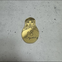 Изображение Топпер МИНИ боковой С 8 марта (матрешка), 7 см (МАРТ-21)