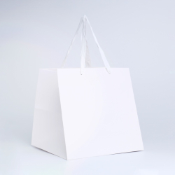 Изображение Пакет с квадратным дном 25×25×25 см, Белый