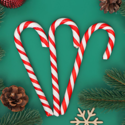 Изображение Карамель леденцовая «Трость» со вкусом клубники, 26г