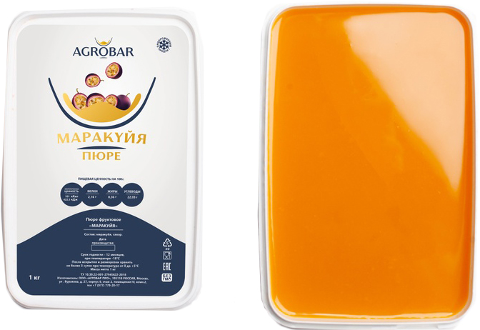 Изображение Пюре маракуйя Агробар, 250 гр