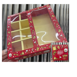 Коробка с окном под 8 конфет + плитка, Сладкий праздник Изображение Коробка с окном под 8 конфет + плитка, Сладкий праздник