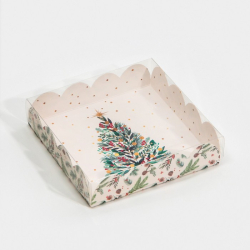 Коробка для пряников и печенье «Елка», 13 х 13 х 3 см Изображение Коробка для пряников и печенье «Елка», 13 х 13 х 3 см