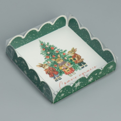 Коробка для пряников и печенья «Зайчики», 13 х 13 х 3 см Изображение Коробка для пряников и печенья «Зайчики», 13 х 13 х 3 см