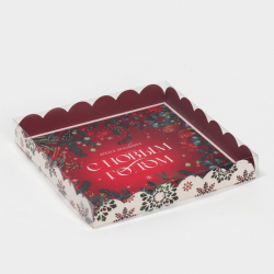 Изображение Коробка для пряников и печенья «Яркого праздника», 21 × 21 × 3 см
