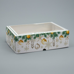 Изображение Коробка на 12 капкейков «С Новым годом!» 32.8 х 25.6 х 10 см