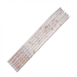 Изображение Набор свечей для торта «Империя» (белое золото, 16 см), 6 шт