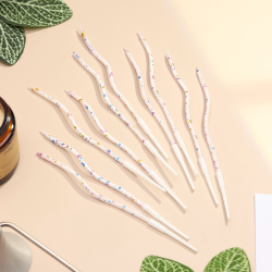 Изображение Свечи для торта "Серпантин. Клякса", 10 шт, белые