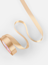 Лента атласная бежевая 2 см, 22 м Изображение Лента атласная бежевая 2 см, 22 м