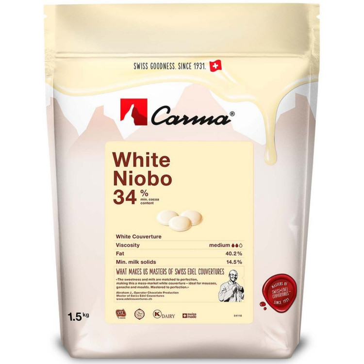 Шоколад белый Carma Niobo 34%, 250 гр Изображение Шоколад белый Carma Niobo 34%, 250 гр