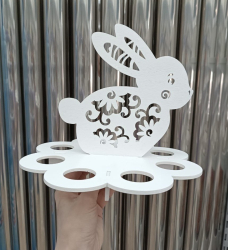 Изображение Подставка для яиц Зайка узор