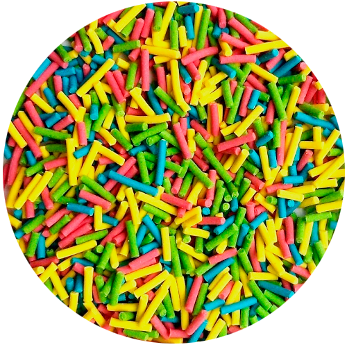 Изображение Посыпка Вермишель разноцветная с зеленым, 50 гр