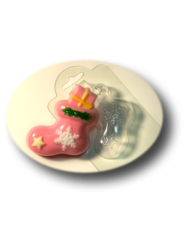 Форма пластиковая Новогодний носок с подарком Изображение Форма пластиковая Новогодний носок с подарком