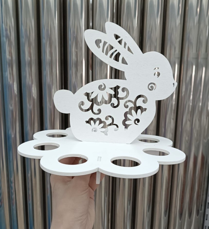 Изображение Подставка для яиц Зайка узор