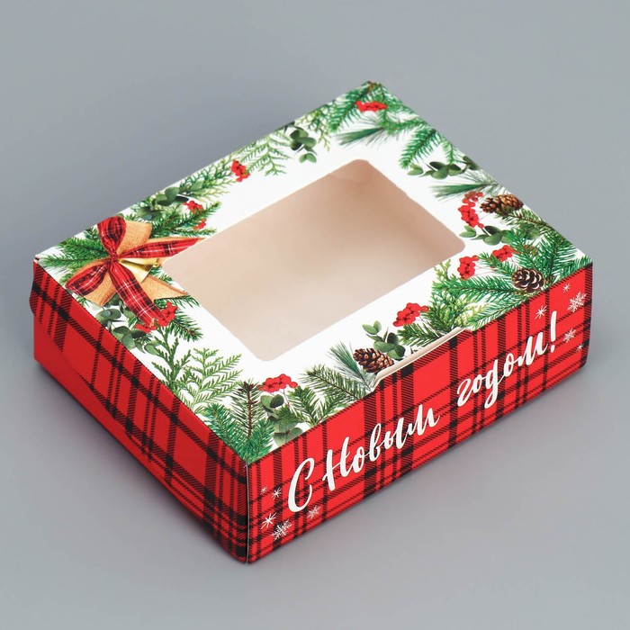 Изображение Коробка складная «С Новым годом», 10 × 8 × 3.5 см