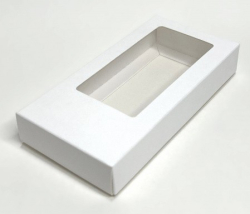 Изображение Коробка под дубайский шоколад с окном 180*90*25 мм (белая)