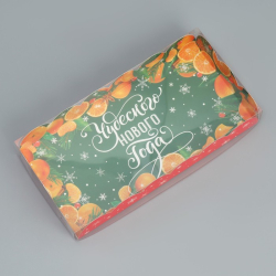 Изображение Коробка для пряников и печенья «Мандарины», 10.5 × 21 × 3 см