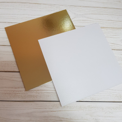 Изображение Подложка квадратная 3,2 мм золото-белая 42*42 см