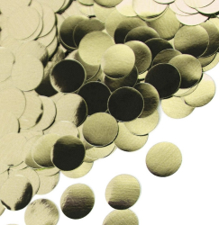 Изображение Конфетти фольга Круги 1 см Светлое золото 10 гр