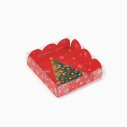 Коробка для пряников и печенья «С Новым годом!», ёлка, 10.5 х 10.5 х 3 см Изображение Коробка для пряников и печенья «С Новым годом!», ёлка, 10.5 х 10.5 х 3 см
