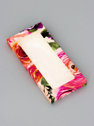 Изображение Коробка под плитку шоколада, с окном, «Цветочки», 17.1×8×1.4 см