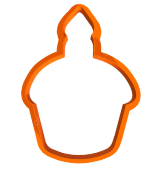 Изображение Вырубка "Кулич со свечой", 11 см