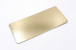 Подложка для рулета прямоугольная (золото, белая) 29,5*10,8 см 1,5 мм Изображение Подложка для рулета прямоугольная (золото, белая) 29,5*10,8 см 1,5 мм