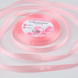 Изображение Лента атласная, 10 мм × 23 м, цвет нежно-розовый №43