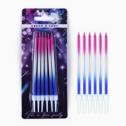 Изображение Свечи для торта Make a wish, 6 шт., 13×0.5 см