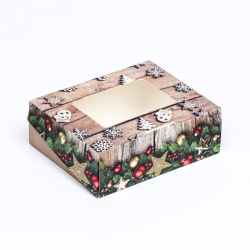 Изображение Коробка складная "Праздник", 10 х 8 х 3,5 см.