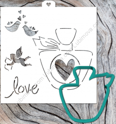 Изображение Вырубка+трафарет "Духи"