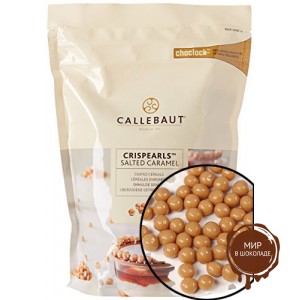 Изображение Шоколадные шарики с хрустящим слоем со вкусом карамели Callebaut, 50 гр
