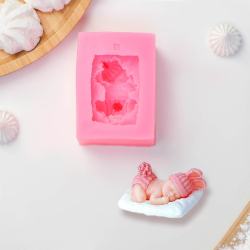 Силиконовый молд  «Сонный ребёнок», 9×6 см, цвет МИКС Изображение Силиконовый молд  «Сонный ребёнок», 9×6 см, цвет МИКС