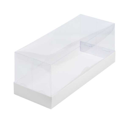 Изображение Коробка под рулет ПРЕМИУМ с пластиковой крышкой 300*120*120 (белая)