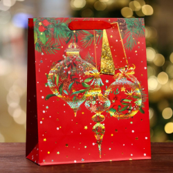 Изображение Пакет подарочный "Новогодний привет ",люкс 26 х 32 х 12 см