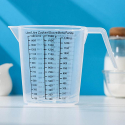 Изображение Стакан мерный Доляна, 1.5 л, пластик, прозрачный