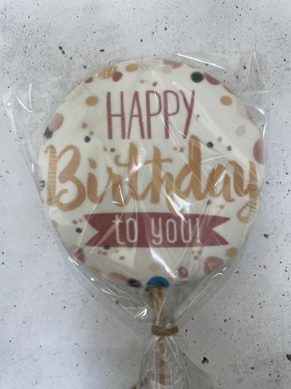 Пряник круг Happy Birthday Изображение Пряник круг Happy Birthday