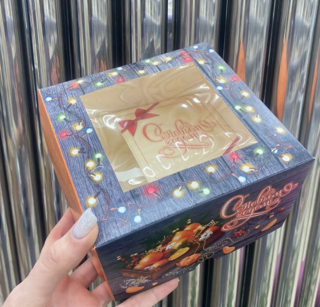 Изображение Коробка на 4 капкейка Мандарины